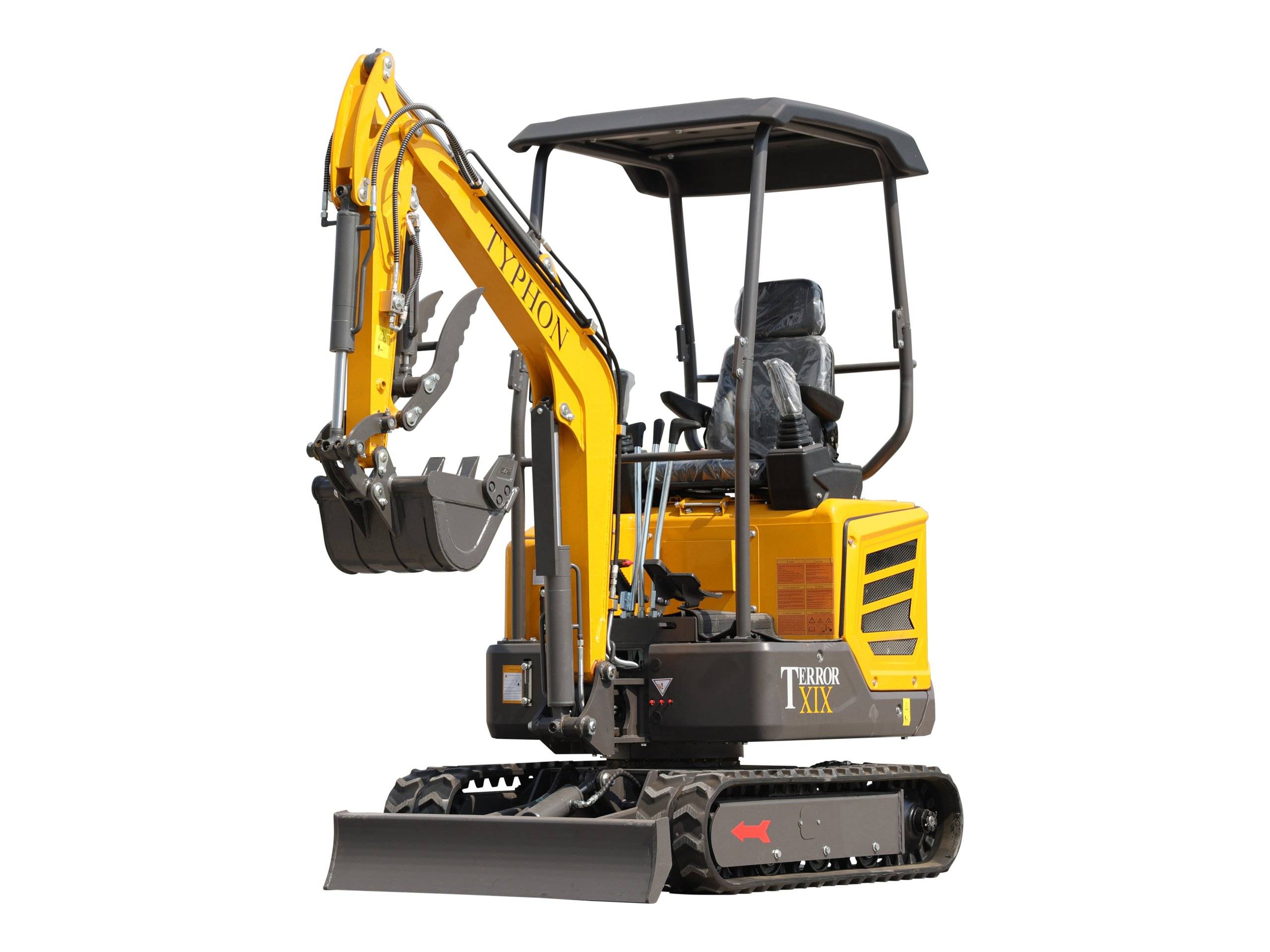 TERROR XIX STORM Mini Excavator crated and ready for freight delivery